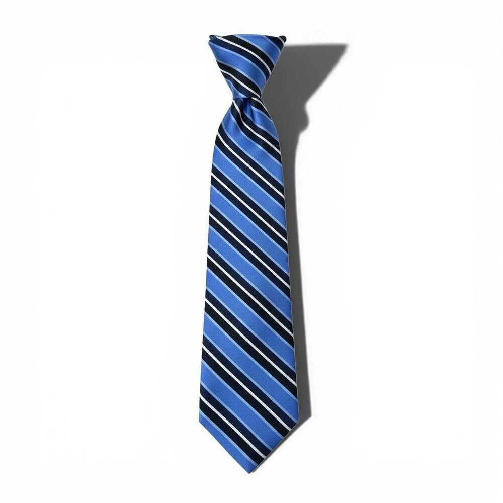 Brooks Brothers Makers and Merchants Men's 100% Silk Necktie Blue Striped Repp - Picture 7 of 7